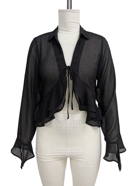 Women's transparent ruffle tops